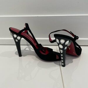 Cesare Paciotti rhinestone encrusted Black shoes